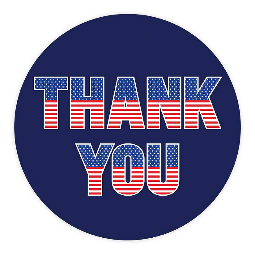 Navy Thank You USA Stickers 2IN 40 Pack Image