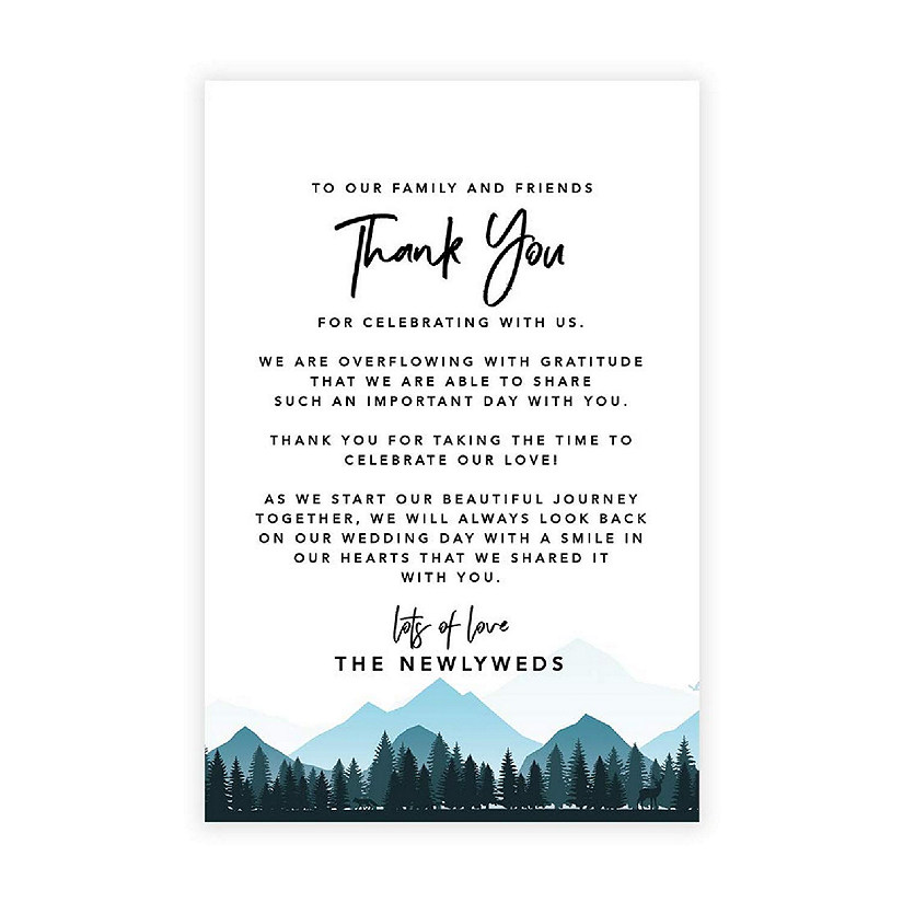 Navy Winter Forest TY Card 4x6IN 56PC Image