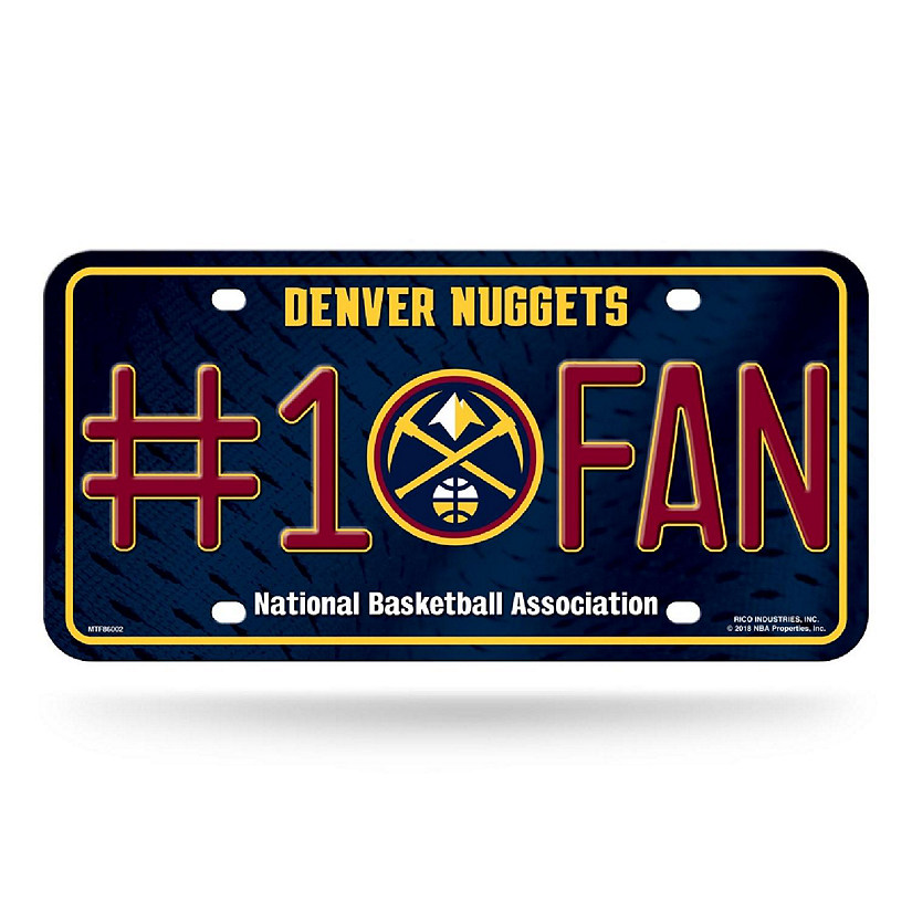 NBA Denver Nuggets License Plate Image