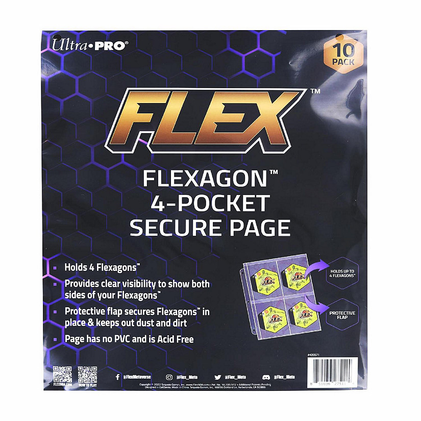 NBA FLEX Flexagon 4-Pocket Secure Page  10 Per Pack Image