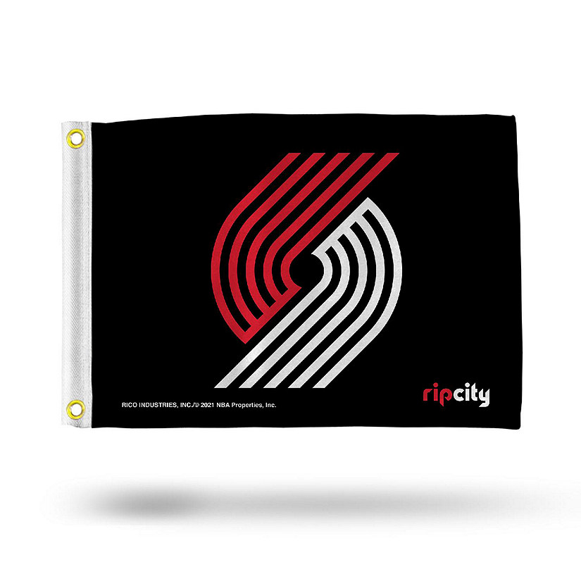 NBA Rico Industries Portland Trail Blazers 12" x 18" Flag - Double Sided - Great for Boat/Golf Cart/Home Image