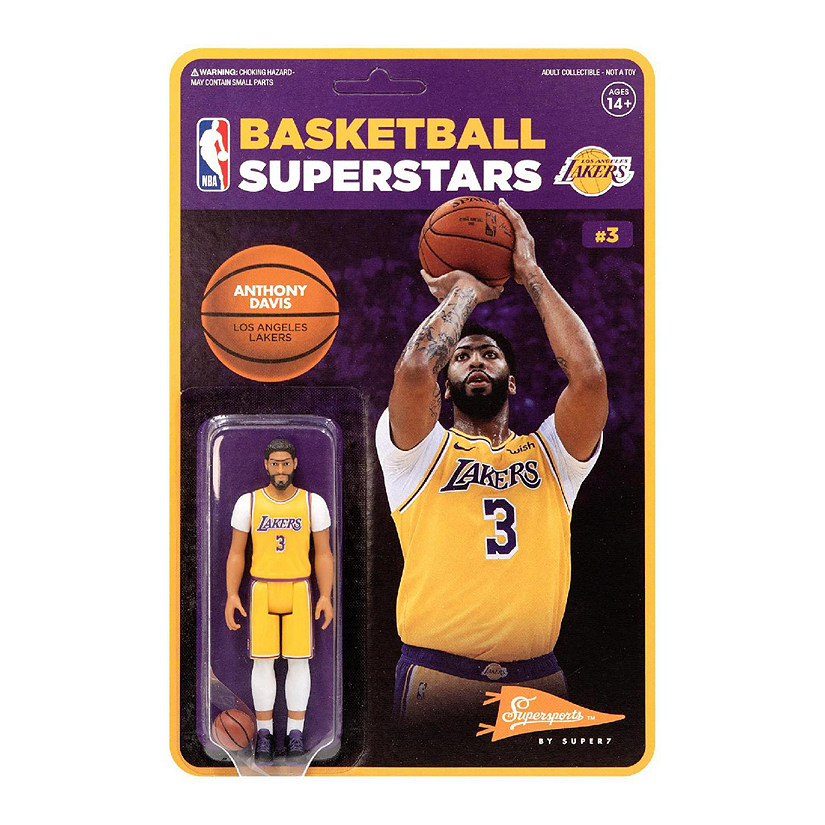 NBA Superstars Anthony Davis Figure #3 All-Star LA Lakers Basketball Super7 Image