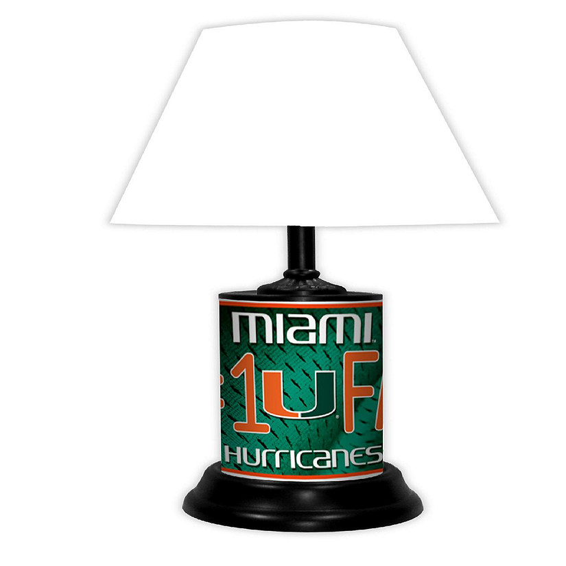 NCAA Desk Lamp Miami Hurricanes Image