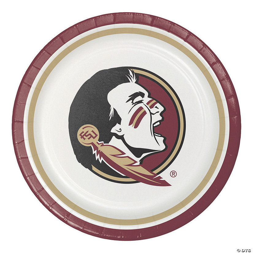 NCAA Florida State University Paper Plates 24 Count Oriental Trading