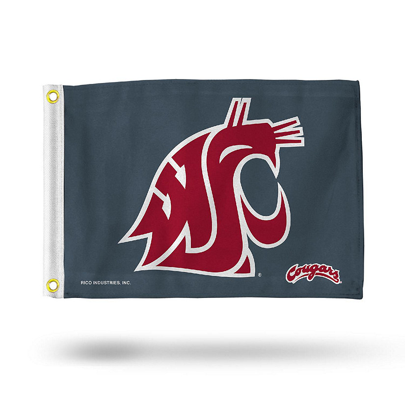 NCAA Rico Industries Washington State Cougars 12" x 18" Flag - Double Sided - Great for Boat/Golf Cart/Home Image