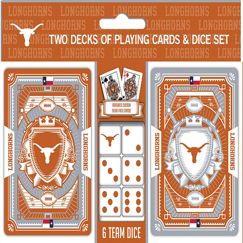 NCAA Texas Longhorns 2-Pack Playing cards & Dice set Image