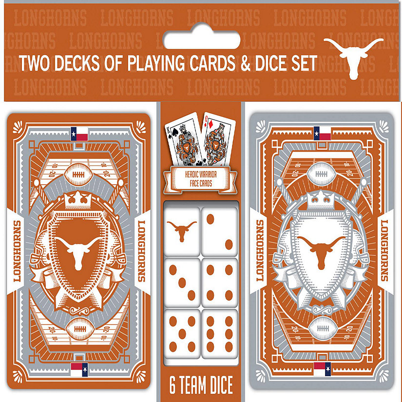 NCAA Texas Longhorns 2-Pack Playing cards &amp; Dice set Image