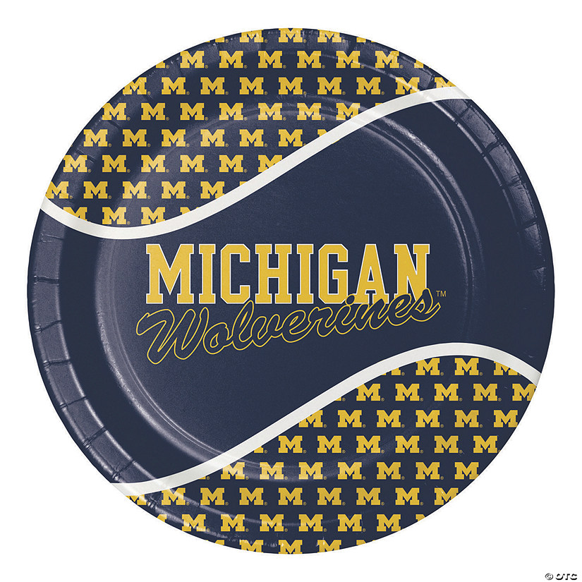 Ncaa University Of Michigan Paper Plates - 24 Ct. Image