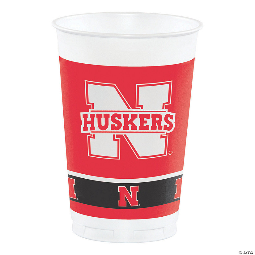 Ncaa University Of Nebraska Plastic Cups - 24 Ct. Image