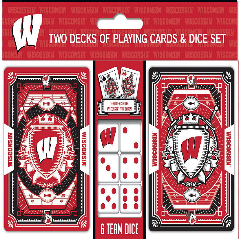 NCAA Wisconsin Badgers 2-Pack Playing cards & Dice set Image