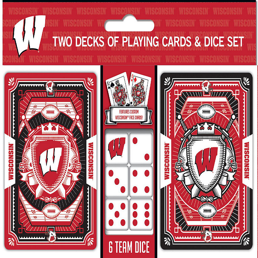 NCAA Wisconsin Badgers 2-Pack Playing cards &amp; Dice set Image