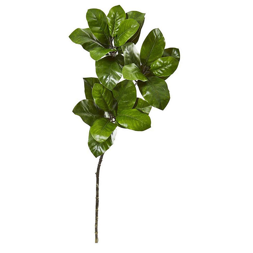 Nearly Natural 35&quot; Magnolia Leaf Artificial Spray Plant (Set of 3) Image
