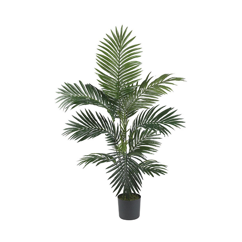 Nearly Natural Modern Decorative 4' Kentia Palm Silk Tree - Green Image