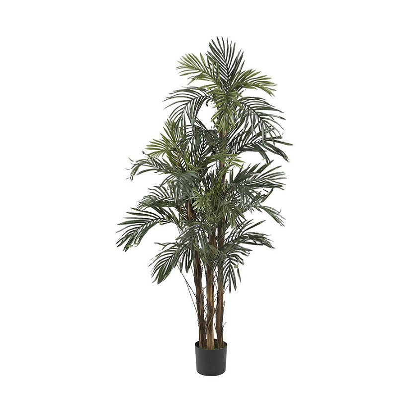 Nearly Natural Modern Decorative 5' Robellini Palm Silk Tree - Green Image