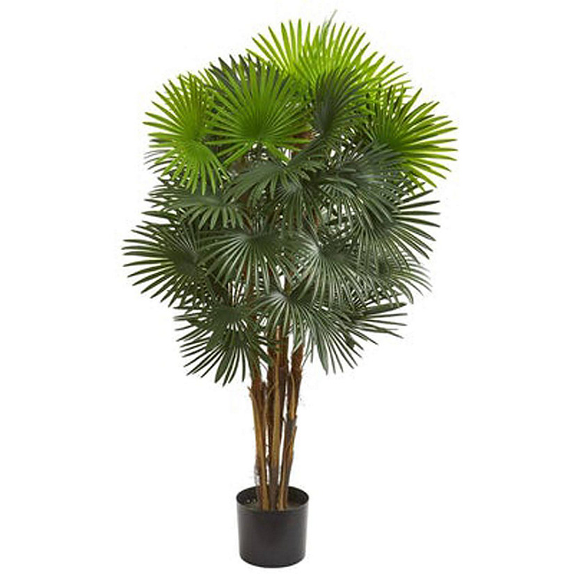 Nearly Natural Modern Decorative 52" Fan Palm Artificial Tree