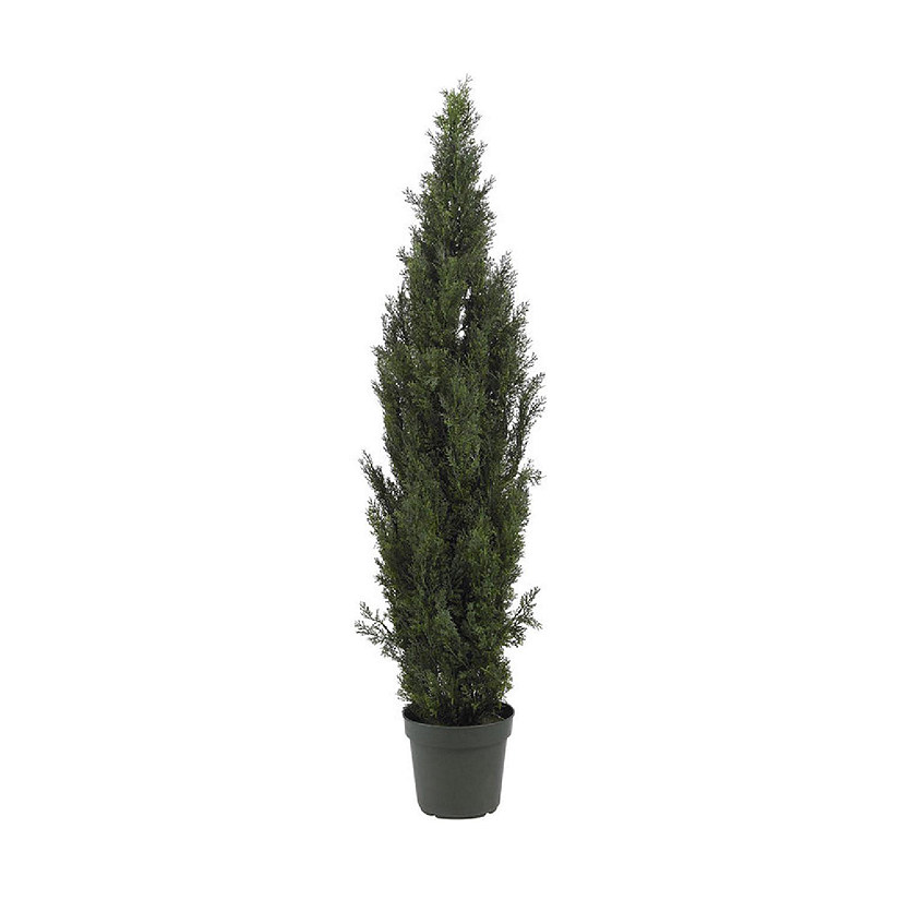 Nearly Natural Modern Indoor Outdoor Mini Cedar Pine Tree - 6 Feet, Green Image