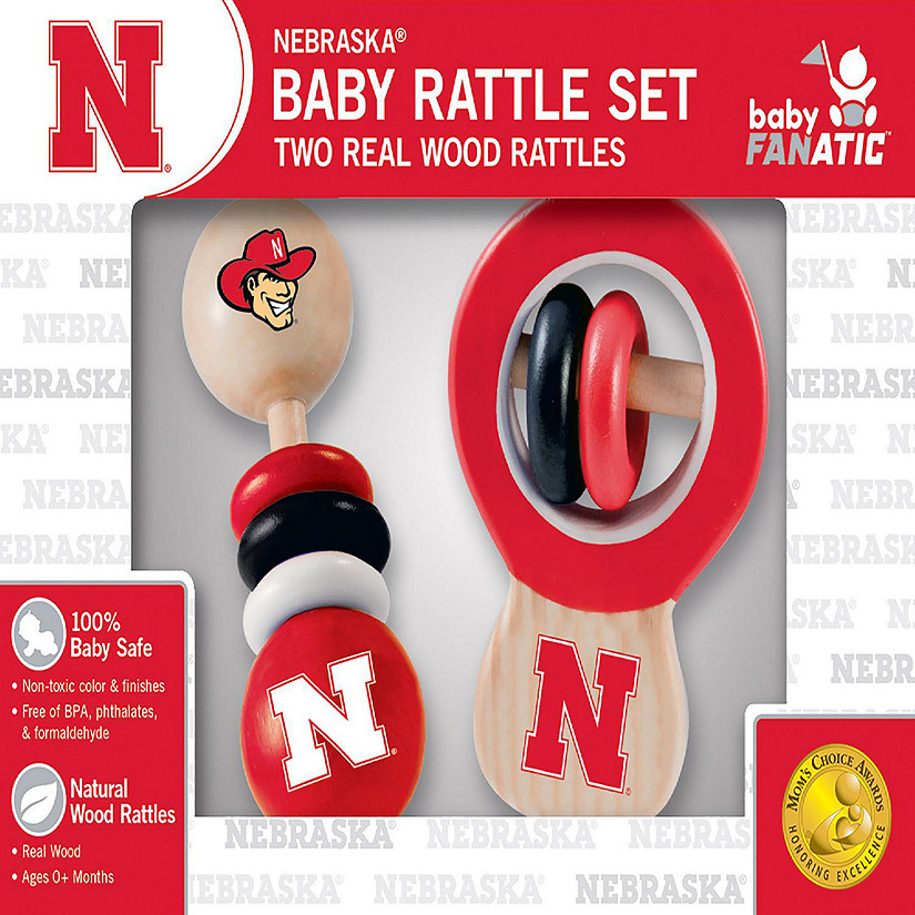 Nebraska Cornhuskers - Baby Rattles 2-Pack Image