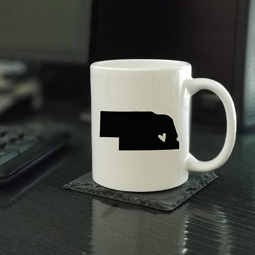 Nebraska State Heart Ceramic Mug Image