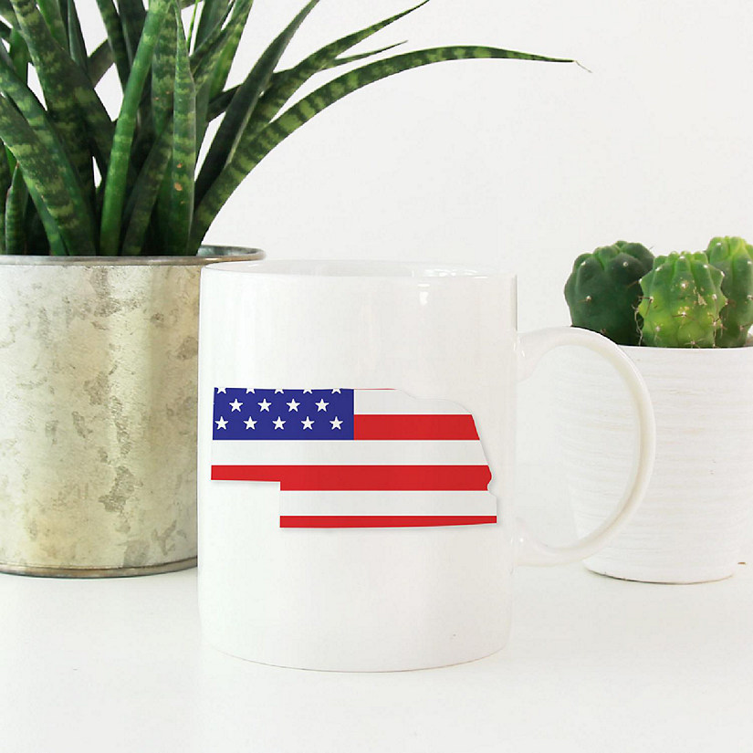 Nebraska US Flag Ceramic Mug Image