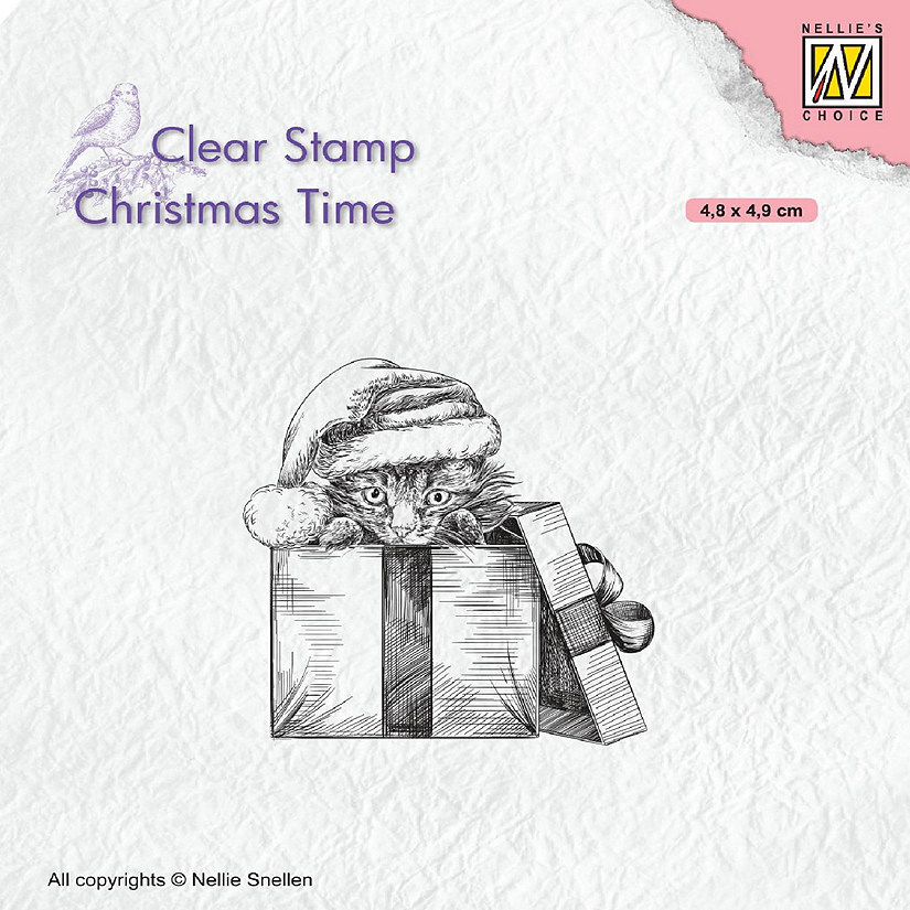 Nellie's Choice Christmas Time Clear Stamp Christmas Surprise Image