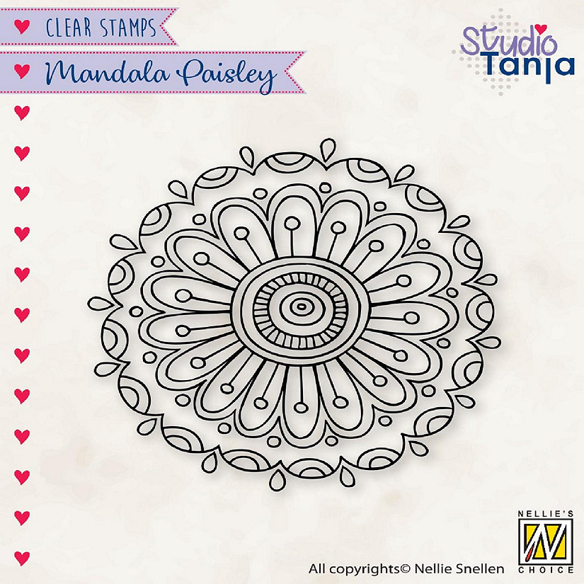 Nellie's Choice Clear Stamp Mandalas Paisley Flower 2 Image
