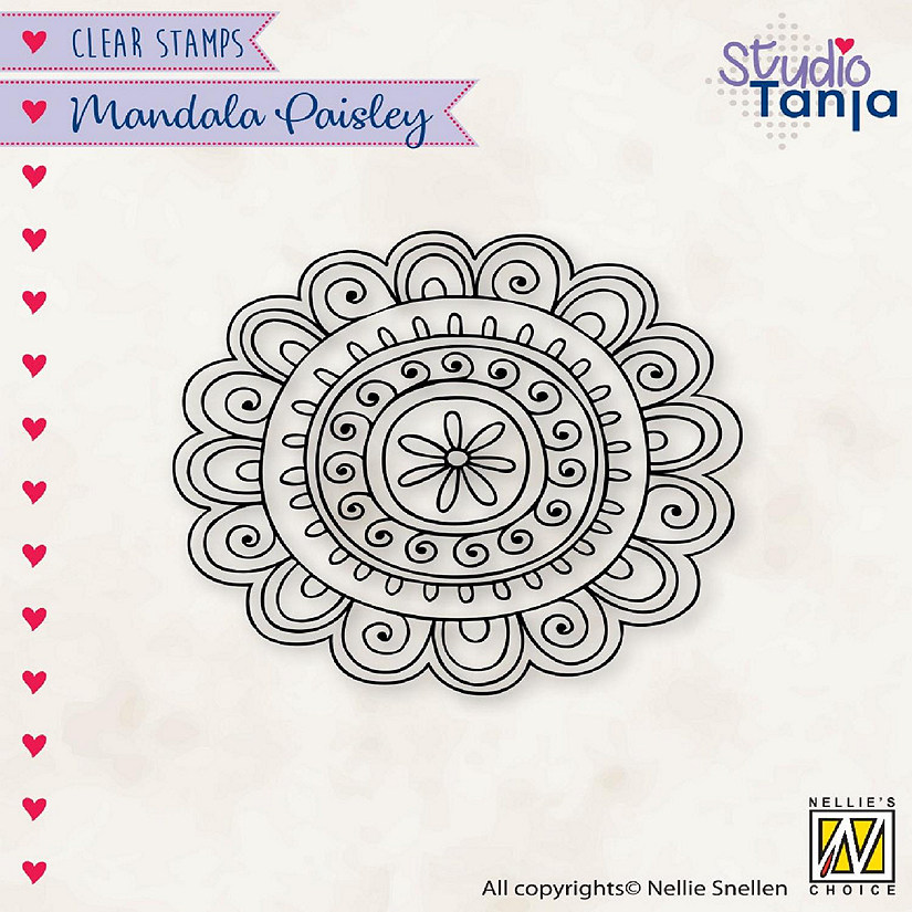 Nellie's Choice Clear Stamp Mandalas Paisley Flower Image