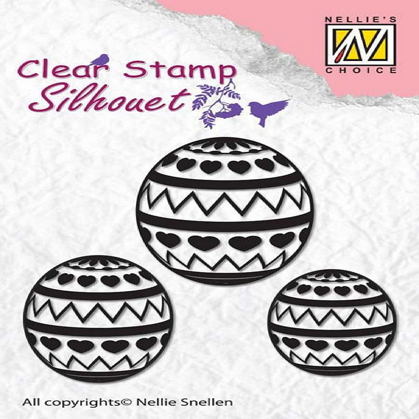 Nellie's Choice Clear Stamp Silhouette Easter Eggs Image