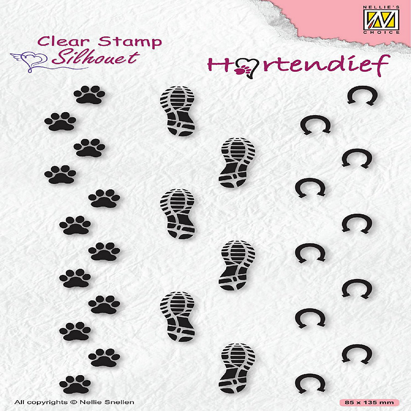 Nellie's Choice Clear Stamp Silhouette Footprints Image