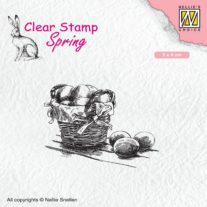 Nellie's Choice Clear Stamp Spring Easter Eggs Image