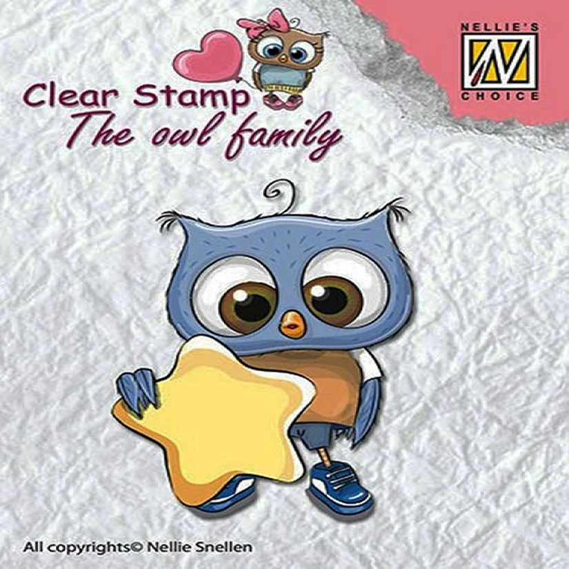 Nellie's Choice Clear Stamp The Owl Family  Star Image