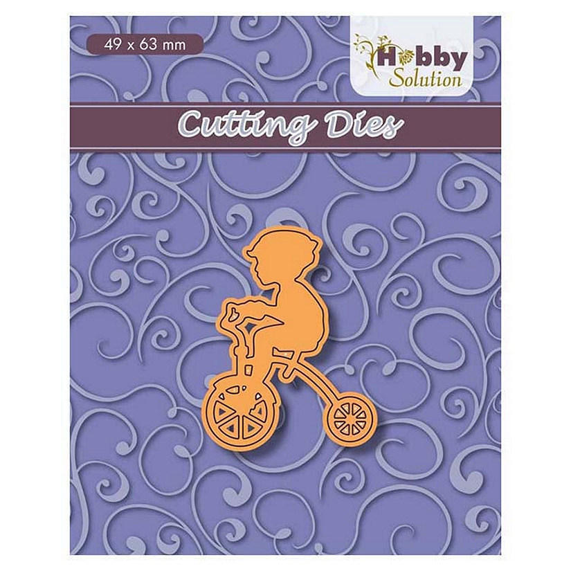 Nellie's Choice Hobby Solution Cutting Dies Little Boy on Tricycle Image