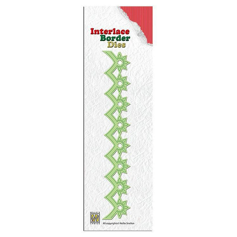 Nellie's Choice Interlace Border Dies  Christmas Flowers Image