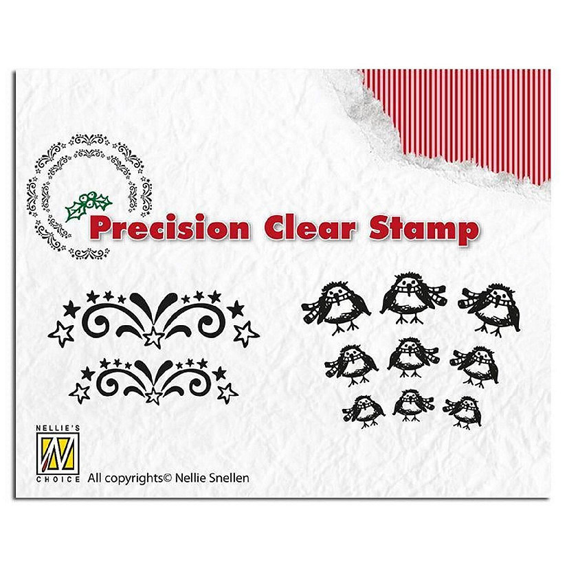 Nellie's Choice Precision Stamps  Christmas  Starburstrobin Image
