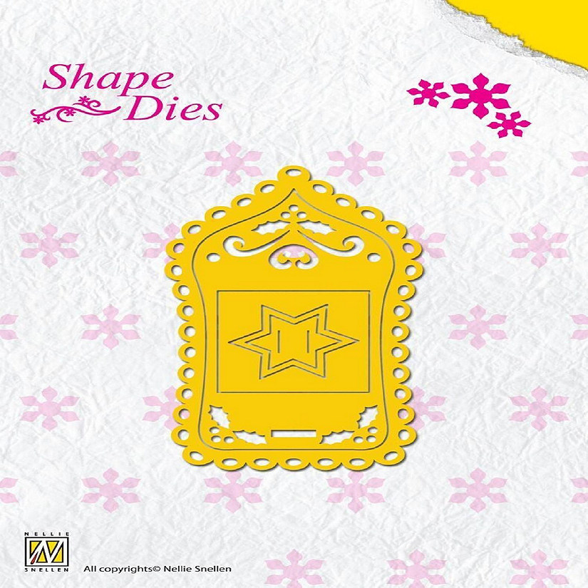 Nellie's Choice Shape Die  Christmas Label Image