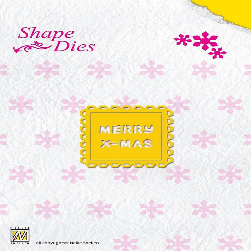 Nellie's Choice Shape Die Text  Merry Christmas Image