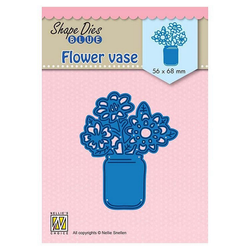 Nellie's Choice Shape Dies Blue Flower Vase Image