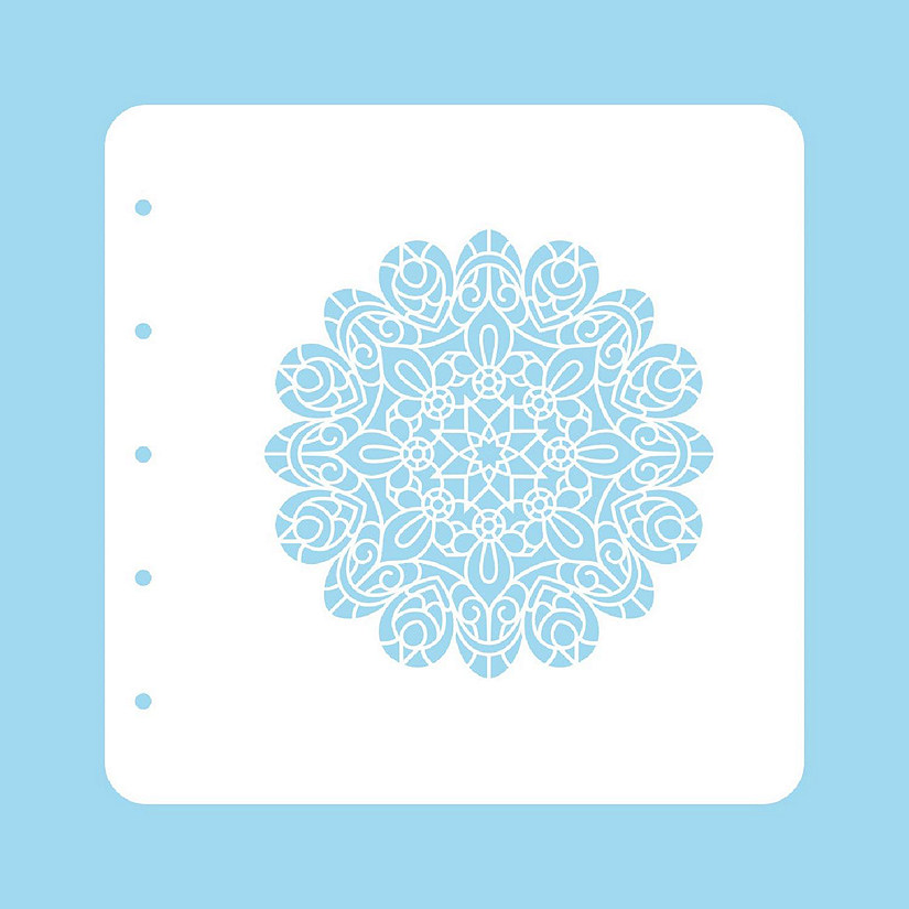 Nellie's Choice Stencil A6 For Magnetic Colour Set Christmas Time Mandala Image