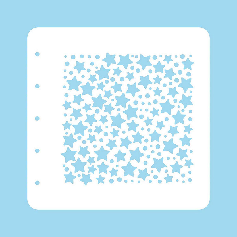 Nellie's Choice Stencil A6 For Magnetic Colour Set Christmas Time Stars and Dots Image