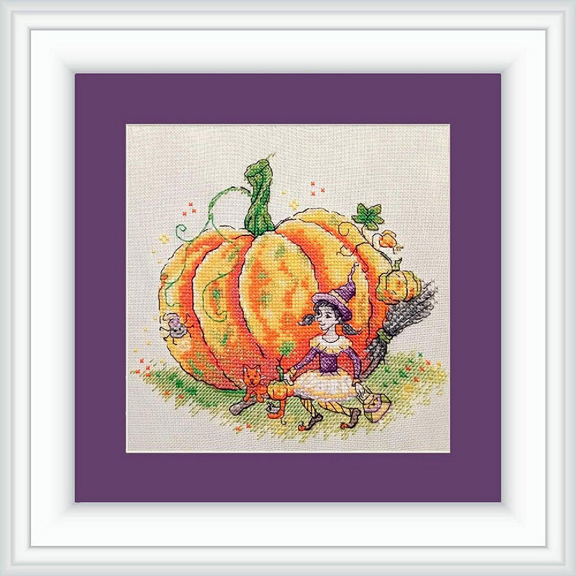 NeoCraft - Halloween Pumpkin and Witch SP-06 Counted Cross-Stitch Kit Image
