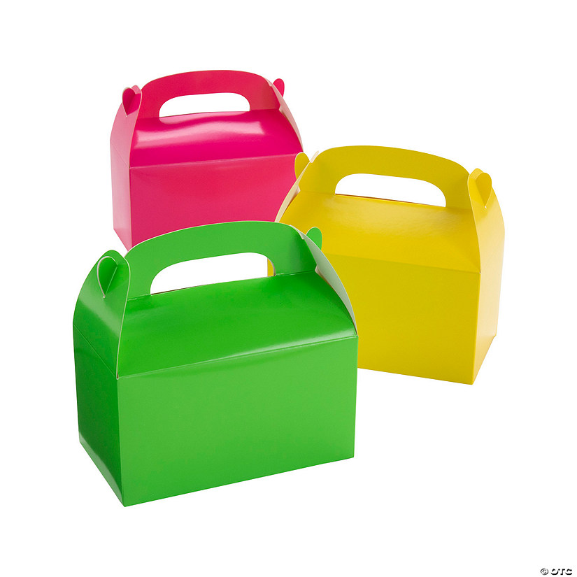 Neon Favor Boxes - 12 Pc. Image