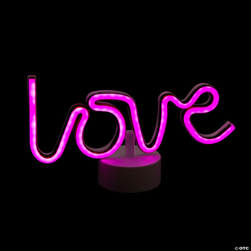 Neon Love Tabletop Sign Image