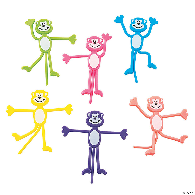 Neon Monkey Bendables - 24 Pc. Image