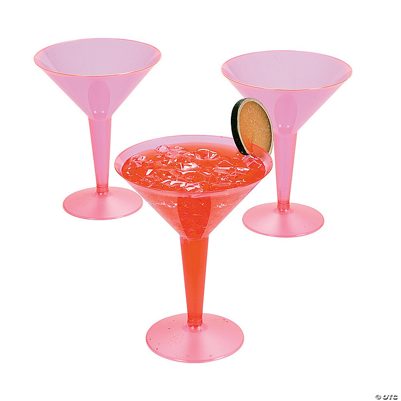 Neon Pink Martini Glasses Discontinued