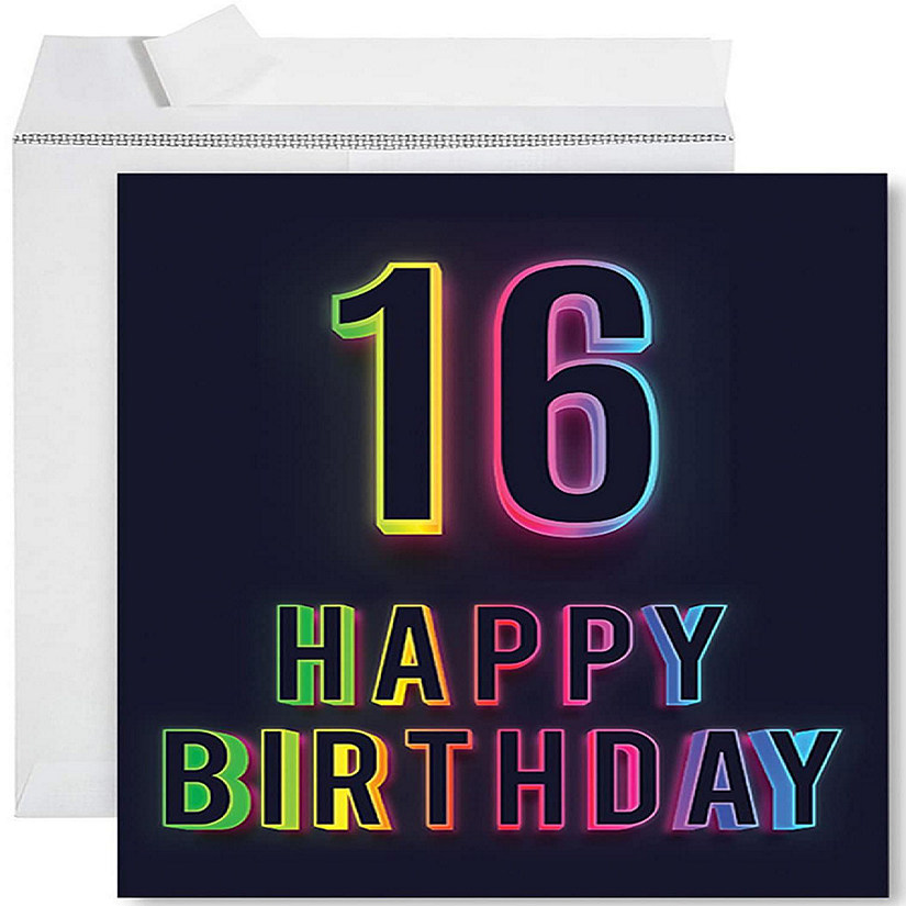 Neon Rainbow 16th Jumbo 8.5x11IN Image