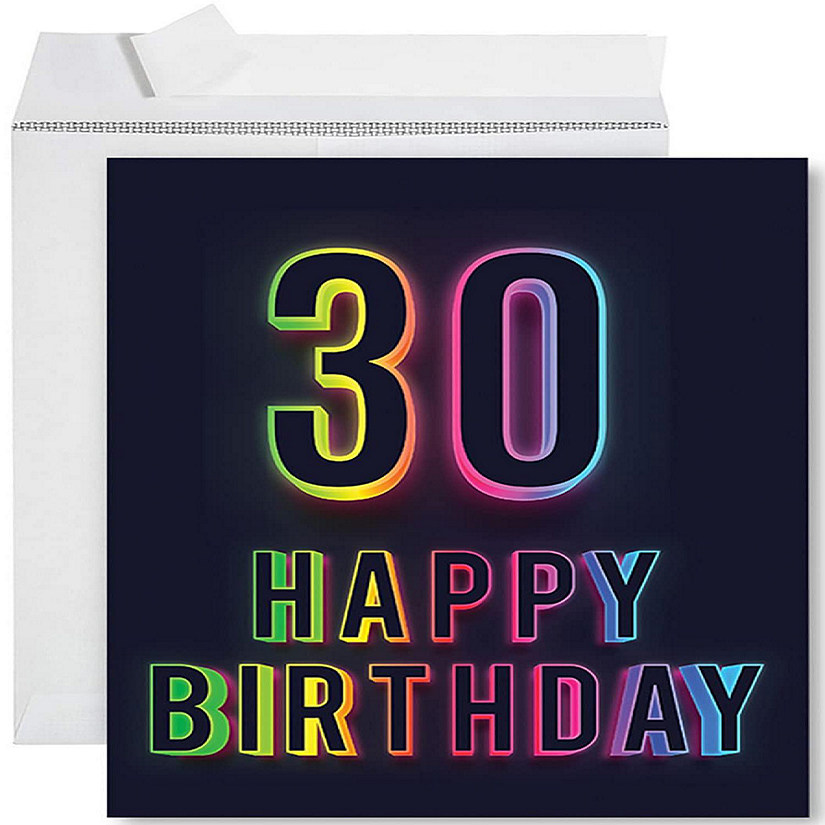 Neon Rainbow 30th Jumbo 8.5x11IN Image