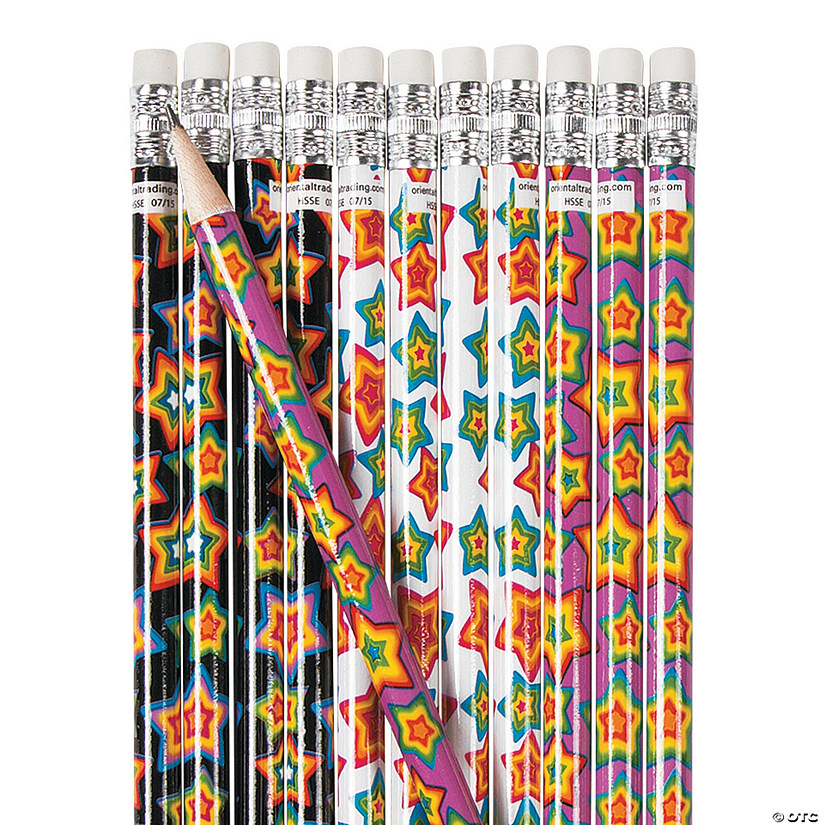 Neon Star Pencils - 24 Pc. Image