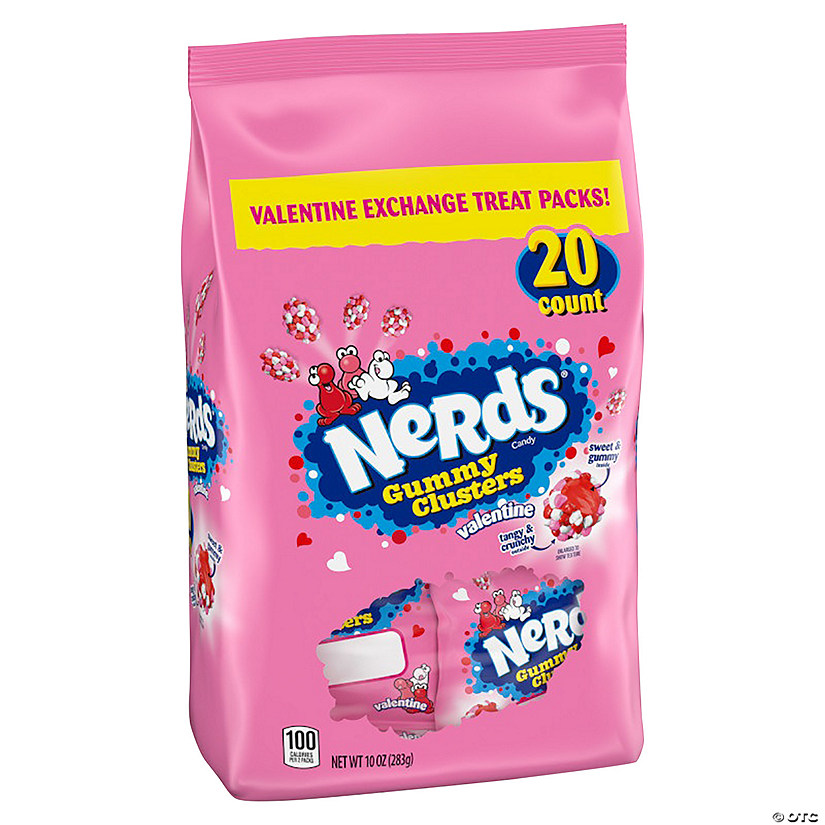 Nerds<sup>&amp;#174;</sup> Gummy Clusters Rainbow Valentine Exchanges for 20 Image