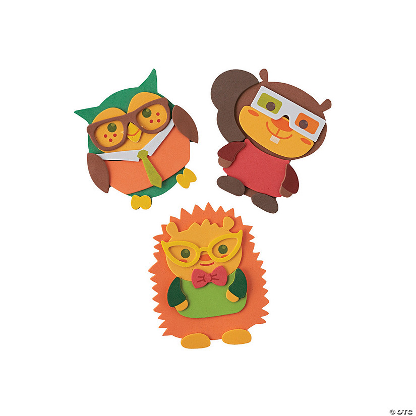 Nerdy Fall Critter Magnet Craft Kit - Makes 12 Image