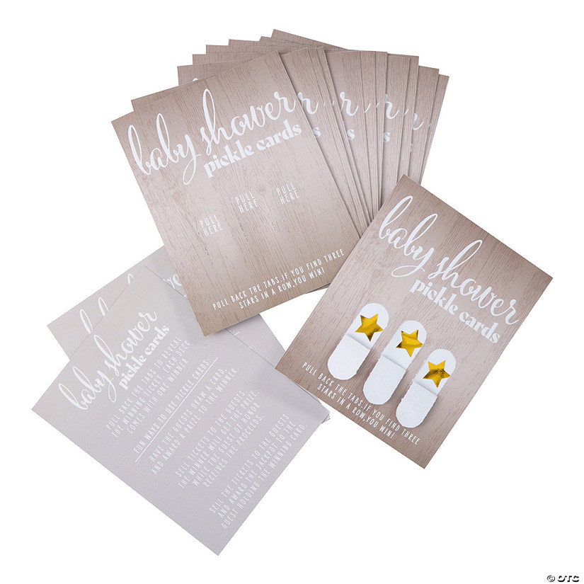 Neutral Baby Shower Pickle Cards - 24 Pc. Image