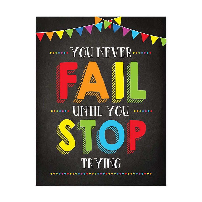Never Fail Stop Trying 8.5x11in 1-Pack Image